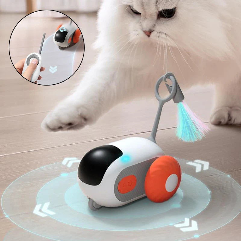 Remote Control Interactive Cat Toy - USB Rechargeable Smart Car