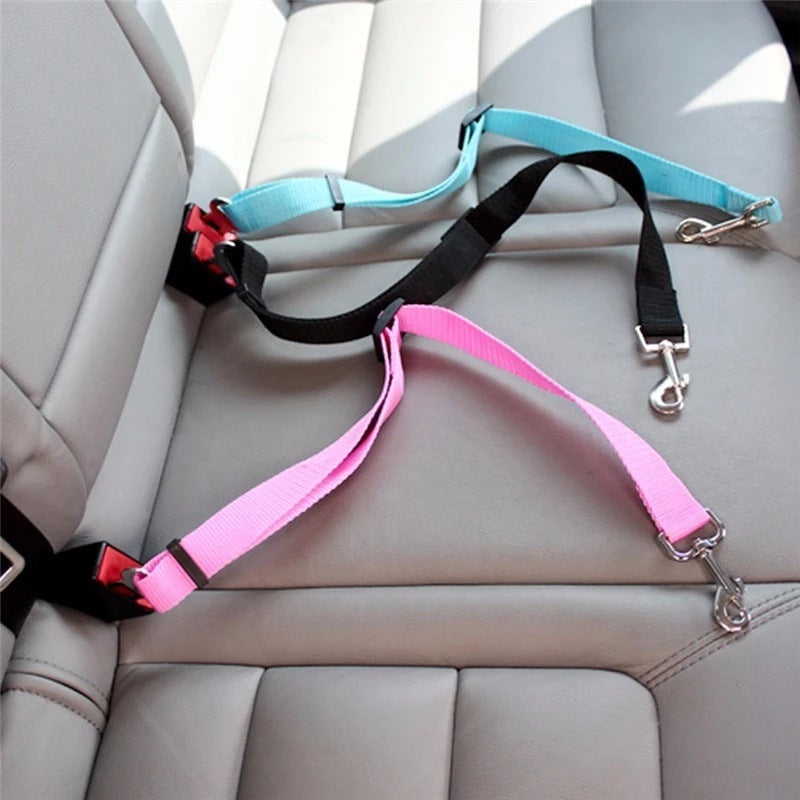 Adjustable Pet Car Seat Belt - Dog & Cat Safety Harness for Vehicles