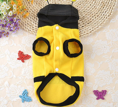 Cute Bee Costume - Soft Fleece Pet Clothes for Dogs & Cats