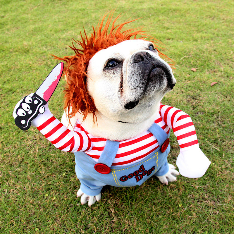 Halloween Pet Costume - Funny Dog Cosplay Outfit with Accessories