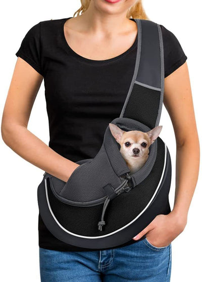 Portable Crossbody Pet Bag - Breathable Carrier for Dogs & Cats
