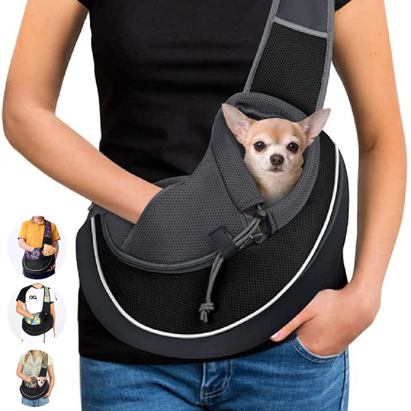 Portable Crossbody Pet Bag - Breathable Carrier for Dogs & Cats