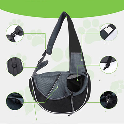 Portable Crossbody Pet Bag - Breathable Carrier for Dogs & Cats