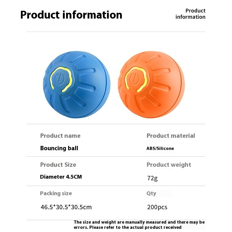 Smart Interactive Pet Ball - USB Automatic Moving Toy for Dogs & Cats