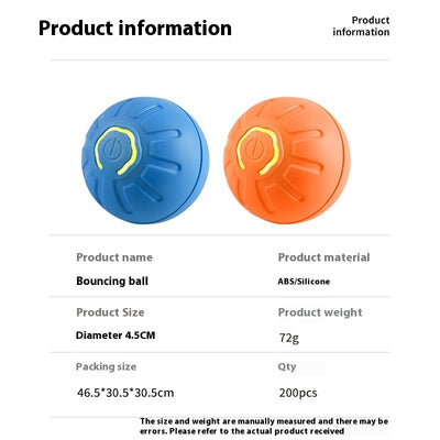 Smart Interactive Pet Ball - USB Automatic Moving Toy for Dogs & Cats