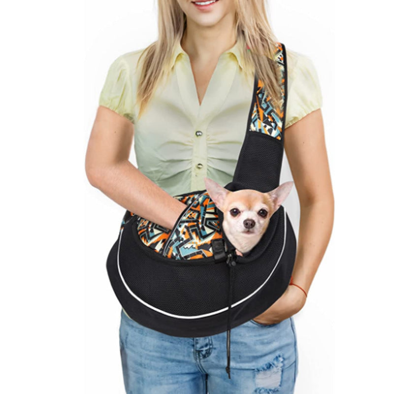 Portable Crossbody Pet Bag - Breathable Carrier for Dogs & Cats
