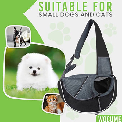 Portable Crossbody Pet Bag - Breathable Carrier for Dogs & Cats