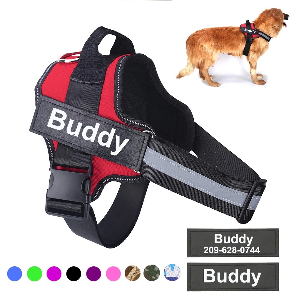 Personalized Dog Harness - No Pull Reflective Adjustable Vest