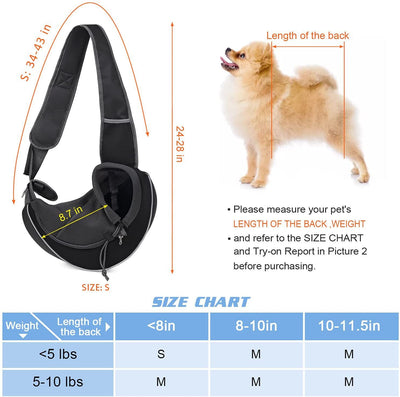 Portable Crossbody Pet Bag - Breathable Carrier for Dogs & Cats
