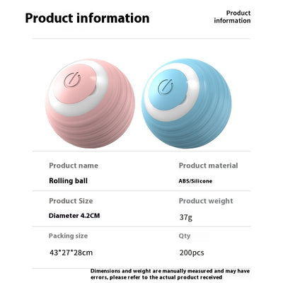 Smart Interactive Pet Ball - USB Automatic Moving Toy for Dogs & Cats